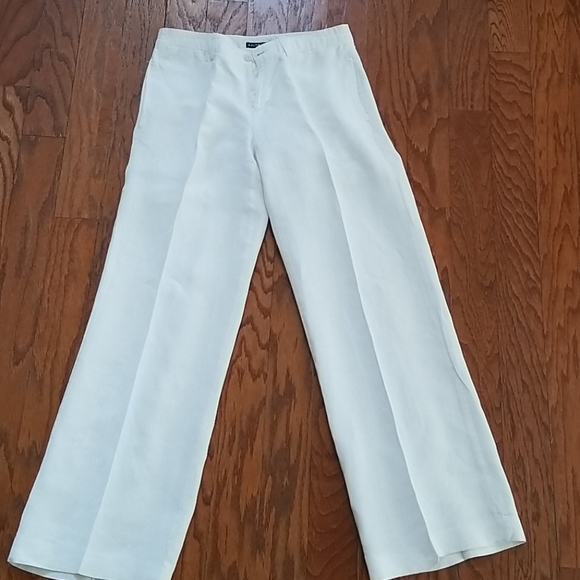Ralph Lauren Pants - RALPH LAUREN WHITE LINEN PANTS SIZE 4